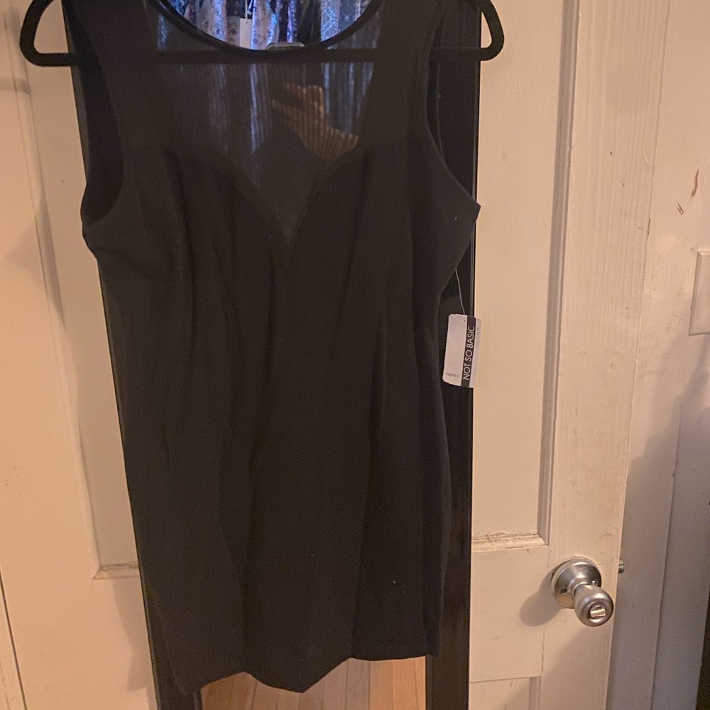 Black stretchy mini dress